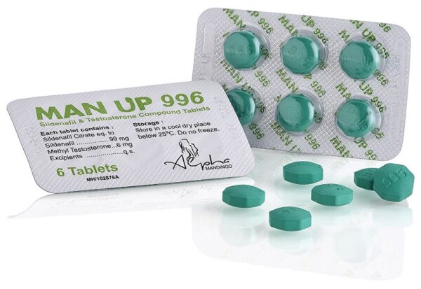Man Up 996 Citrato de Sildenafila 99mg + 6mg de Metiltestosterona